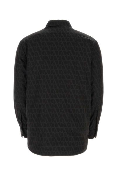 VALENTINO Mens Raffia Long-Sleeved Shirt Jacket