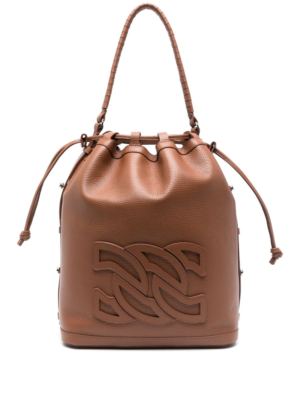 CASADEI Voyage Leather Bucket Handbag