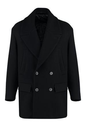 GIORGIO ARMANI Men's Classic Wool Blend Double-Breasted Jacket (FW23)