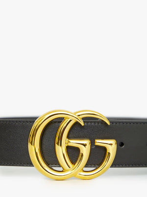 GUCCI Mini Double G Buckle Leather Belt - Adjustable Design