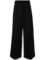 SIMONE ROCHA Chic Wide Fit Black Wool Pants