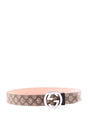 GUCCI Supreme Fabric Belt with GG Buckle - 6.5x6.5cm