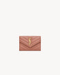 SAINT LAURENT Luxurious Small Envelope Wallet in Light Musk for Women