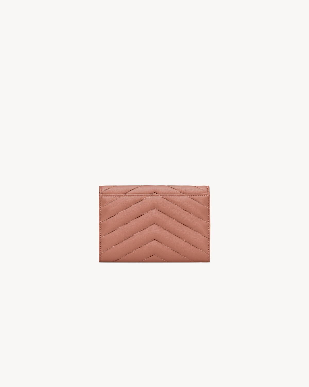 SAINT LAURENT Luxurious Small Envelope Wallet in Light Musk for Women