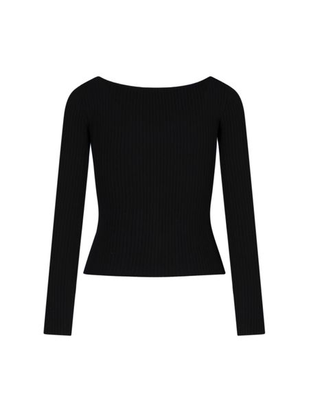 COURREGÈS Raffia V-Neck Jumper