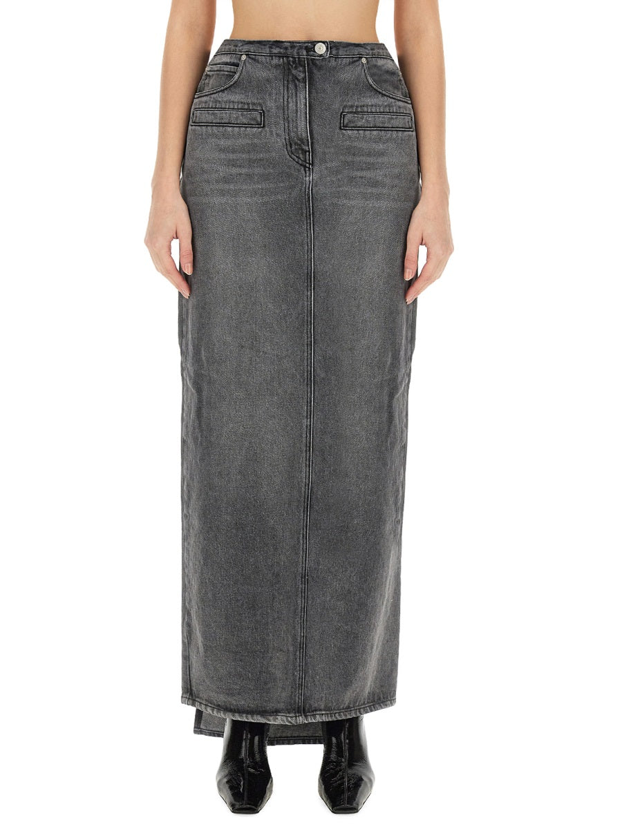 COURREGÈS Cotton Denim Skirt - Regular Fit