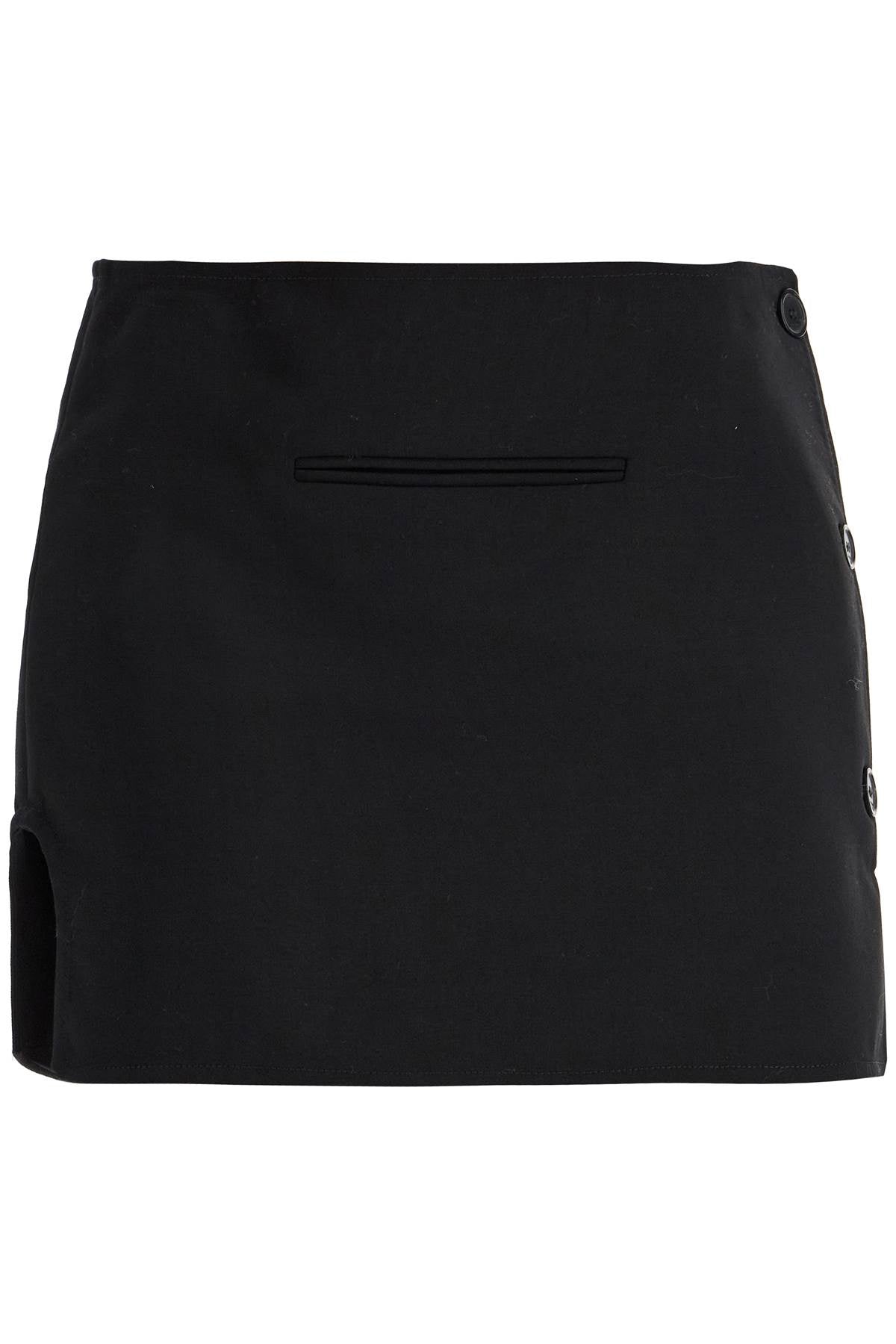 COURREGÈS Chic Wool Blend Mini Skirt with Side Slit