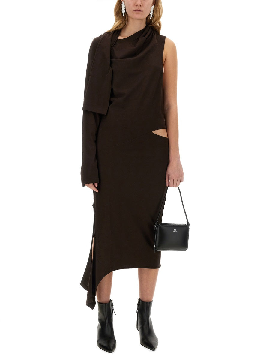 COURREGÈS Slim Fit Off Shoulder Dress - Perfect for Fall 2024