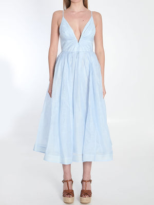 ZIMMERMANN Sleeveless Midi Dress with V-Neckline - Size AU 02