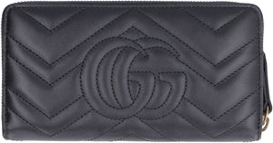 GUCCI Mini Quilted Leather Zip Around Wallet