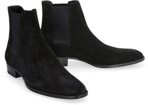 SAINT LAURENT Men's Wyatt 30 Suede Chelsea Boots