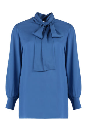 GUCCI Pussy-Bow Collar Silk Georgette Shirt