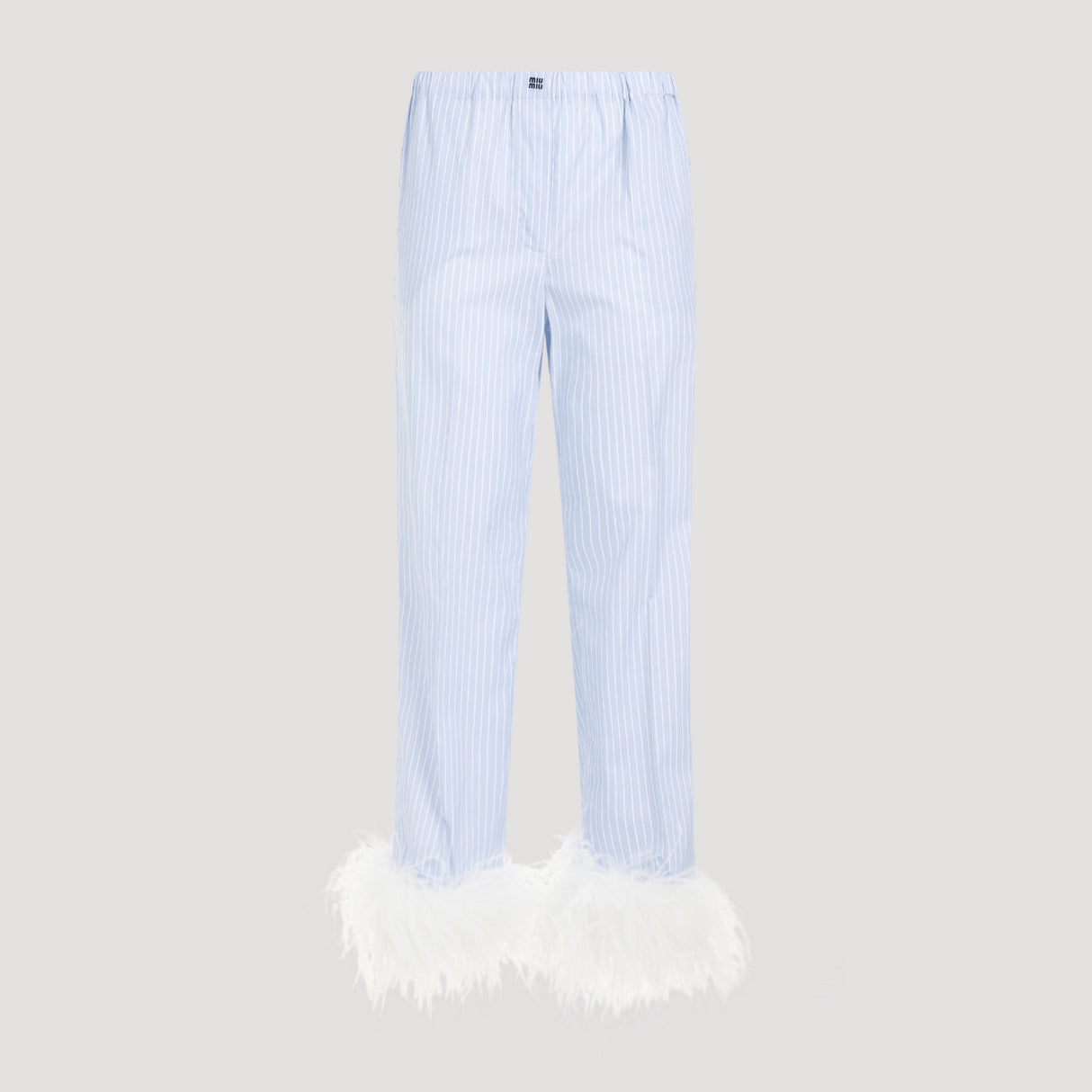 MIU MIU Cotton Straight Leg Pants - SS24 Collection