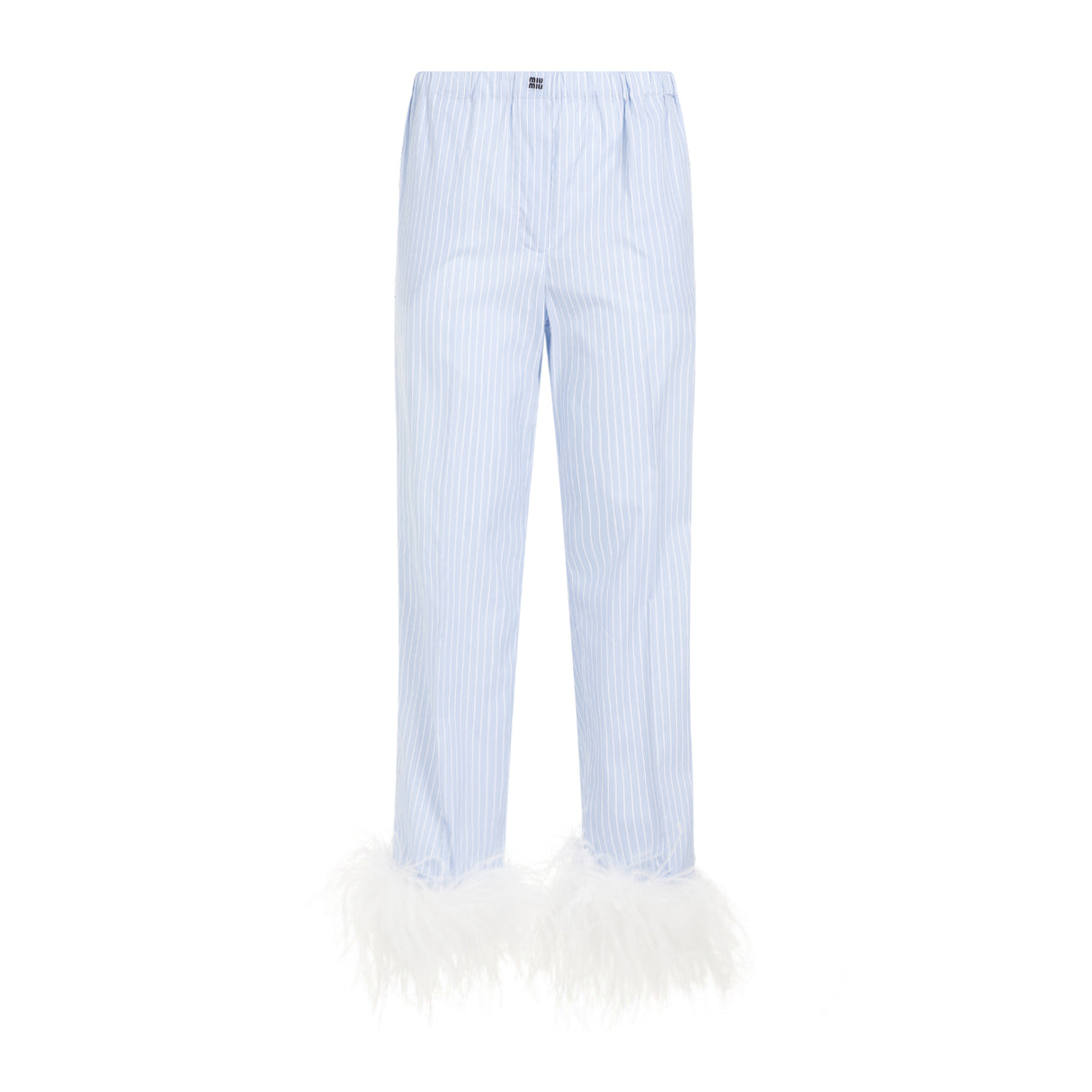 MIU MIU Cotton Straight Leg Pants - SS24 Collection