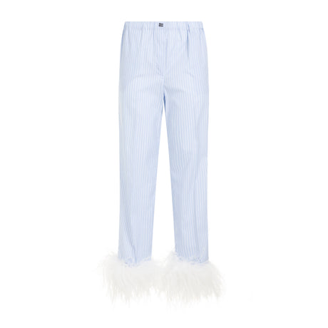 MIU MIU Cotton Straight Leg Pants - SS24 Collection