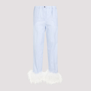 MIU MIU Cotton Straight Leg Pants - SS24 Collection