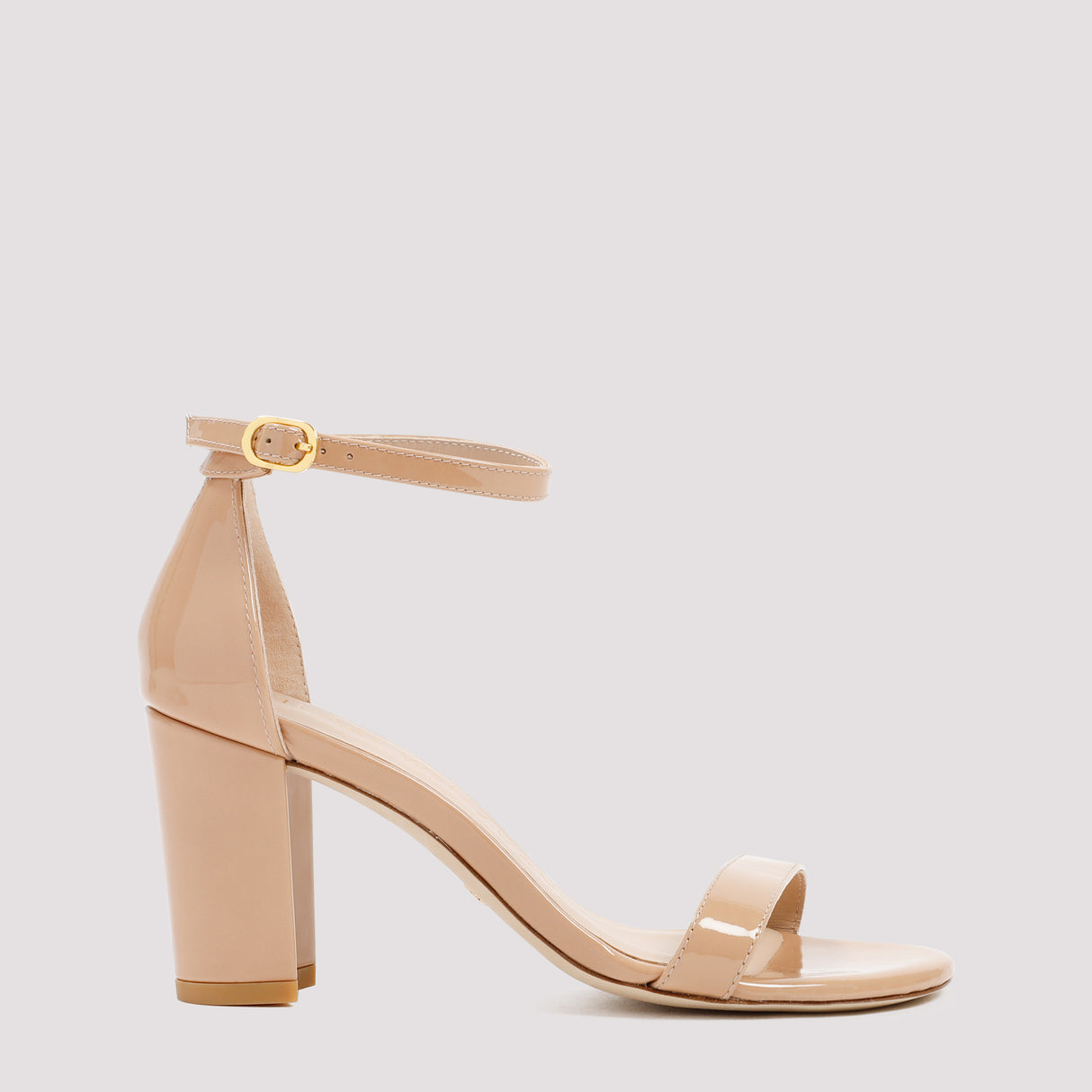 STUART WEITZMAN Nearly Nudes Mini Patent Leather Sandals