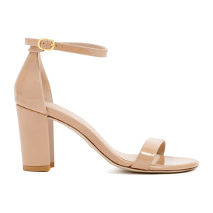 STUART WEITZMAN Nearly Nudes Mini Patent Leather Sandals