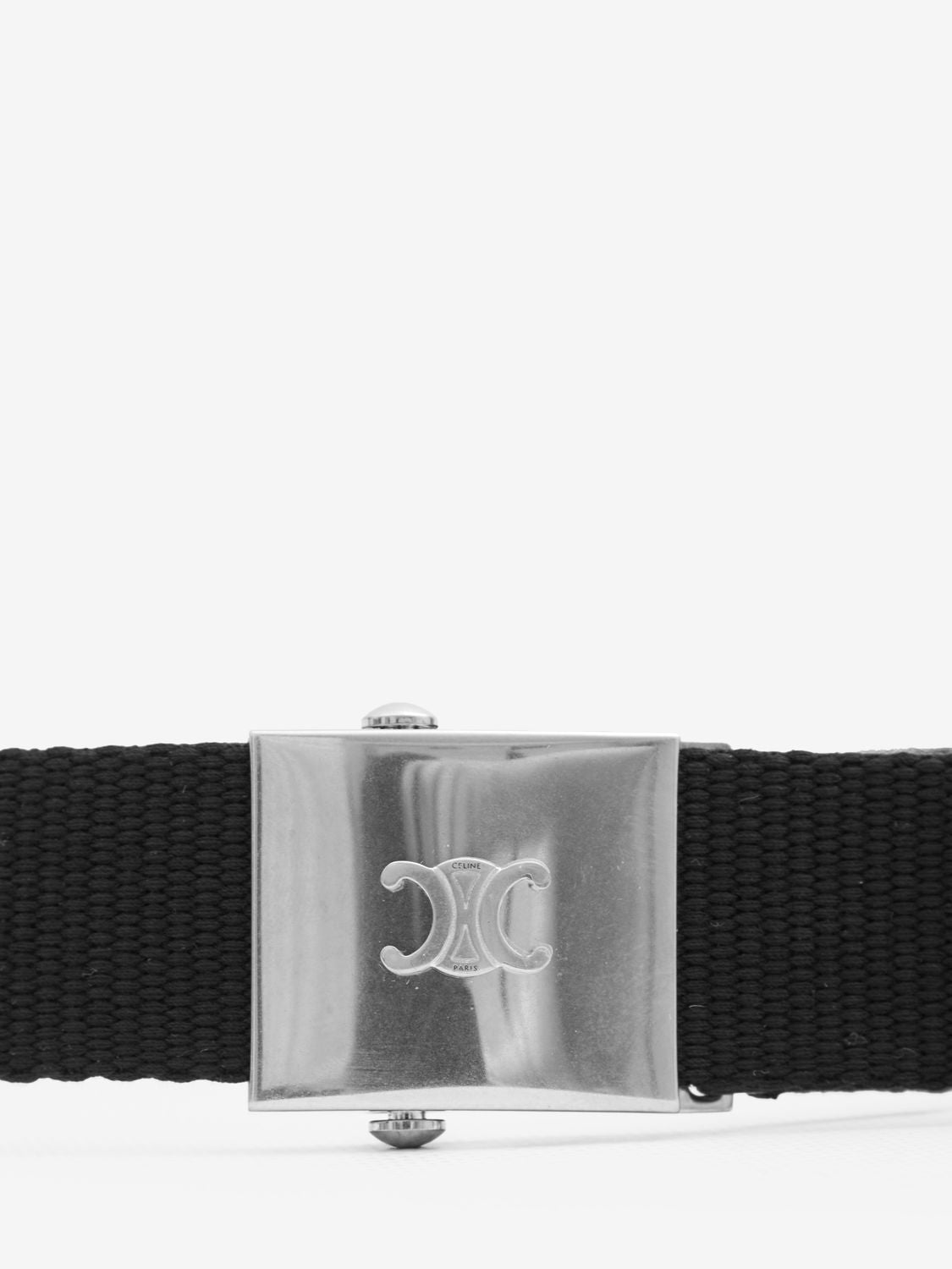 CELINE Mini Fabric Belt with Stylish Buckle 4x3.5 cm