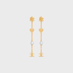 CELINE Mini Heart Charms Earrings