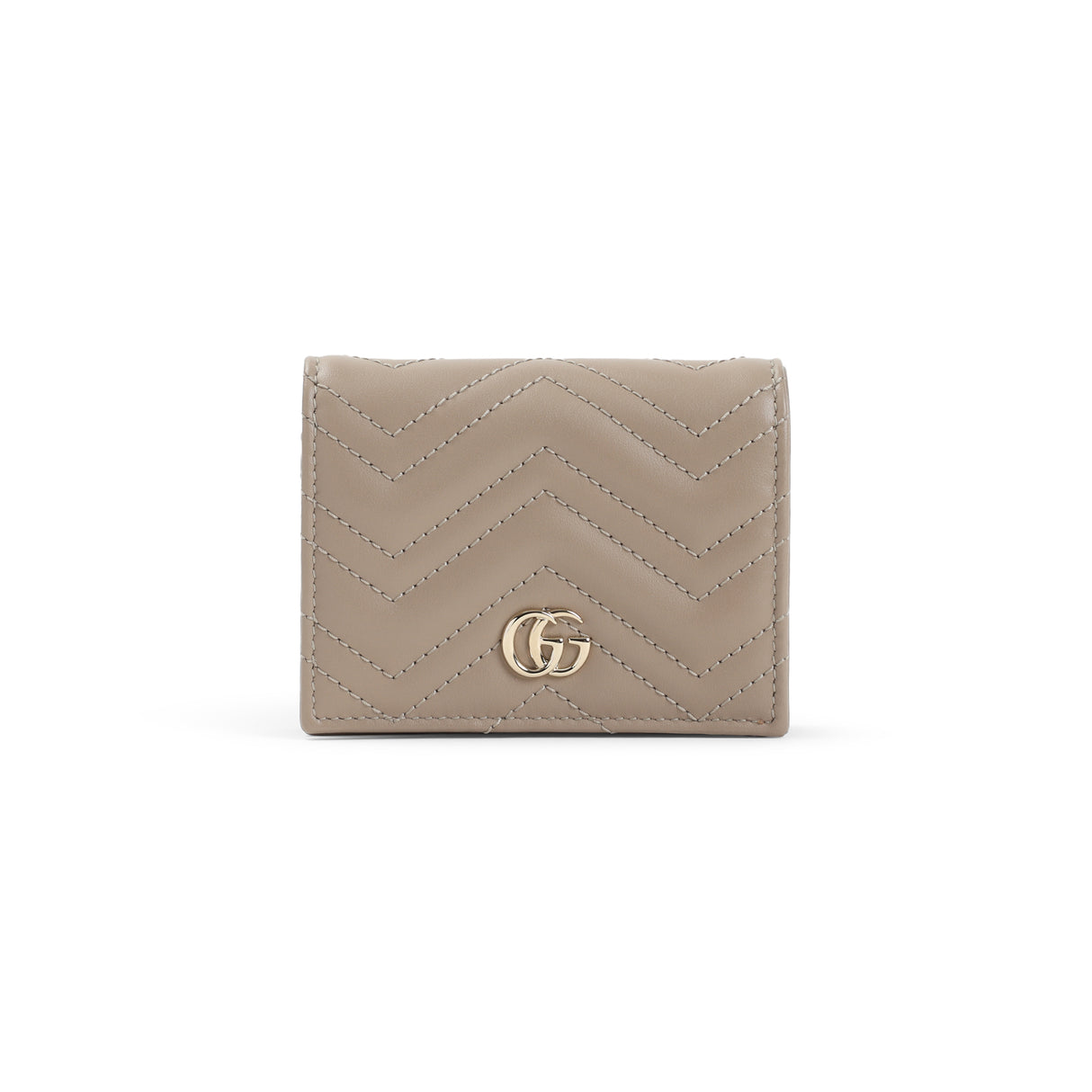 GUCCI Mini Matelassé Leather Wallet - 11cm x 8.5cm x 3.5cm