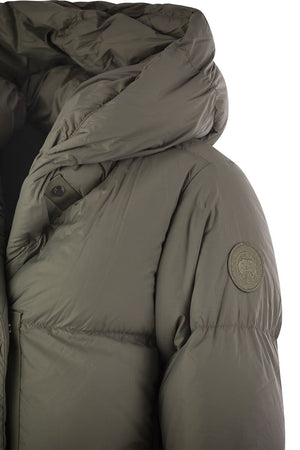 CANADA GOOSE Women's Oversized Down Jacket with Wrap Hood - Hip Length