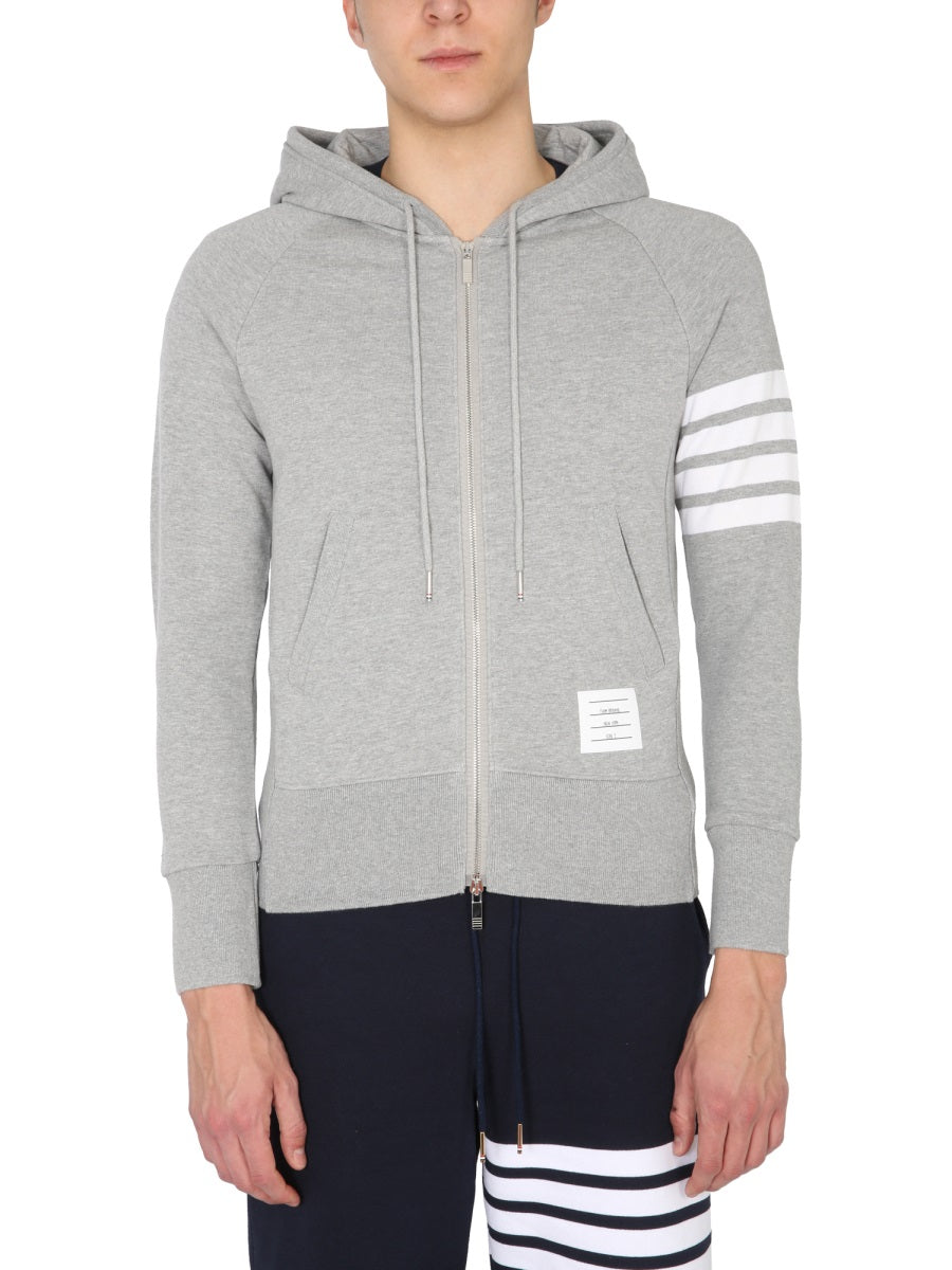 THOM BROWNE Men's Classic Hooded Zip Sweatshirt - Size 2 JP