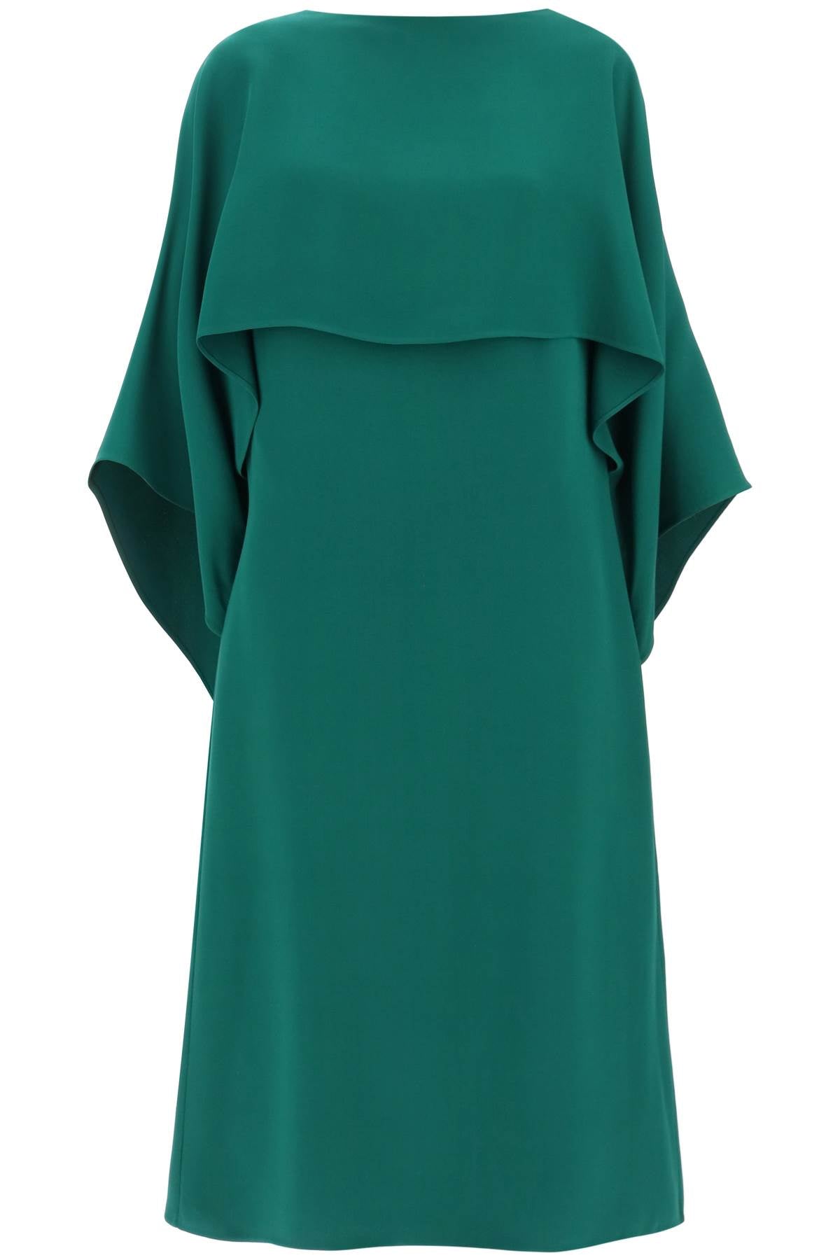 VALENTINO GARAVANI Cady Couture Cape Midi Dress