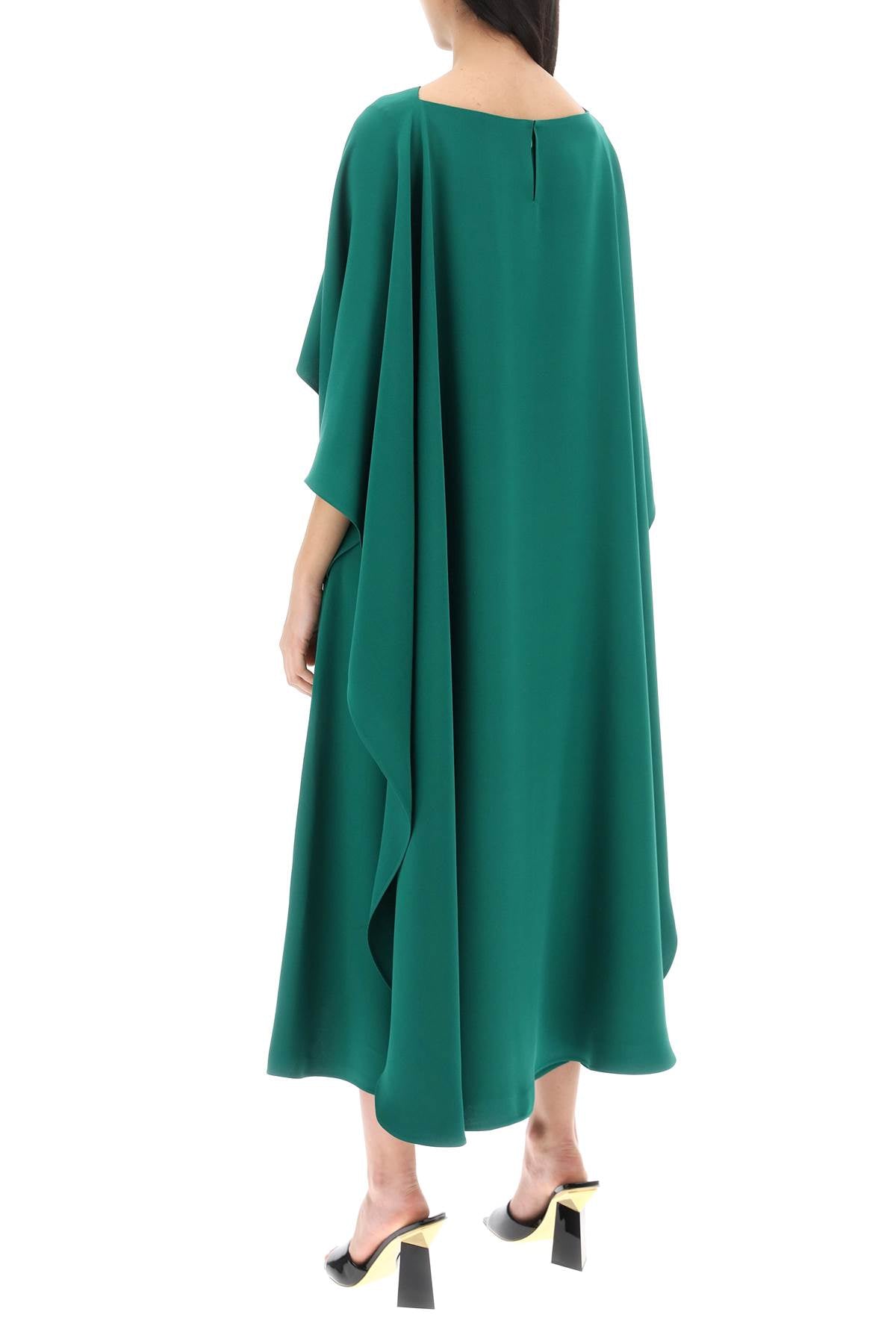 VALENTINO GARAVANI Cady Couture Cape Midi Dress