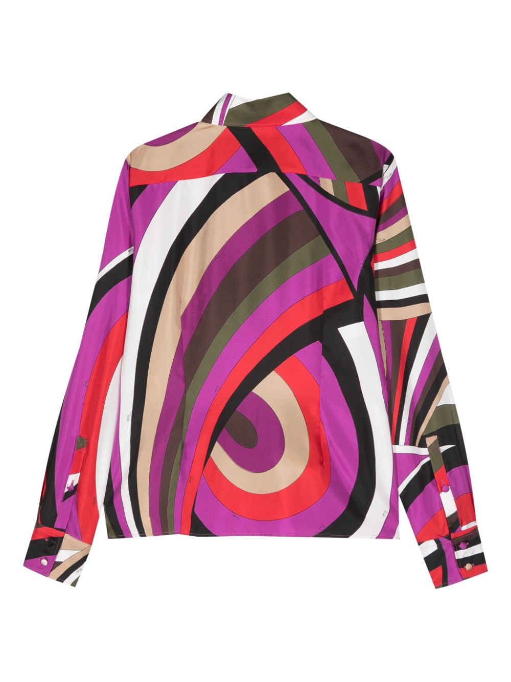 EMILIO PUCCI カラフル幾何学柄シルクシャツ