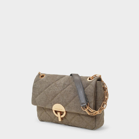 VANESSA BRUNO	 Mini Handbag with Linen Design