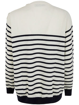 BLUMARINE Ribbed Crewneck Sweater for Women - FW24 Edition