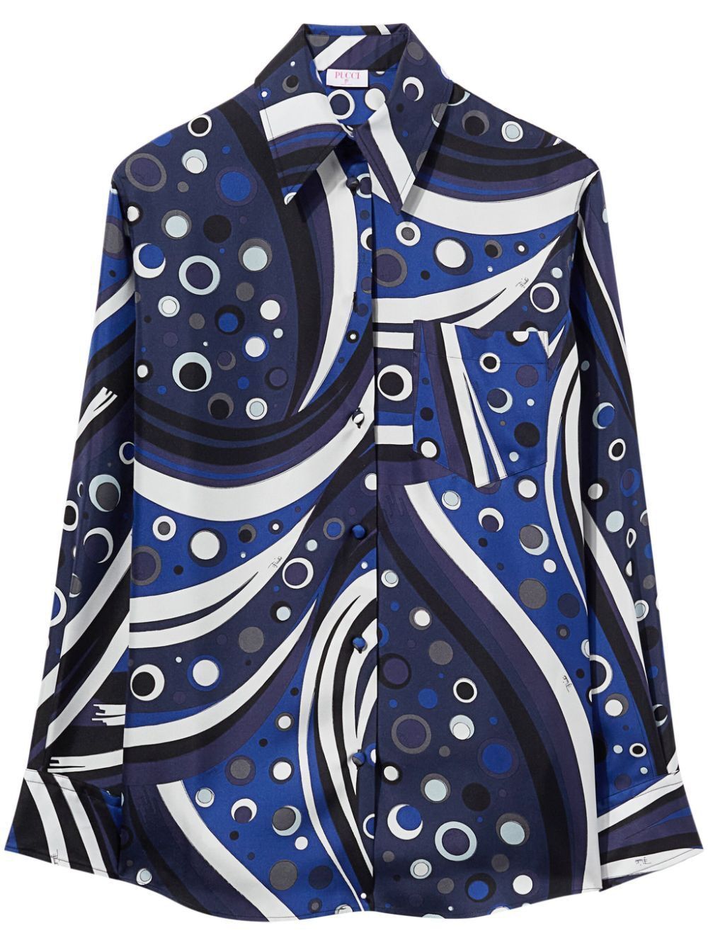 EMILIO PUCCI Fontane-Print Silk-Twill Shirt