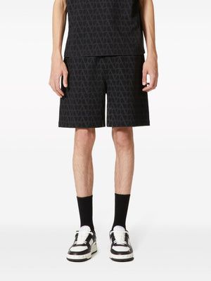 VALENTINO GARAVANI Fleece-Back Cotton Sweatshorts in Loose Fit