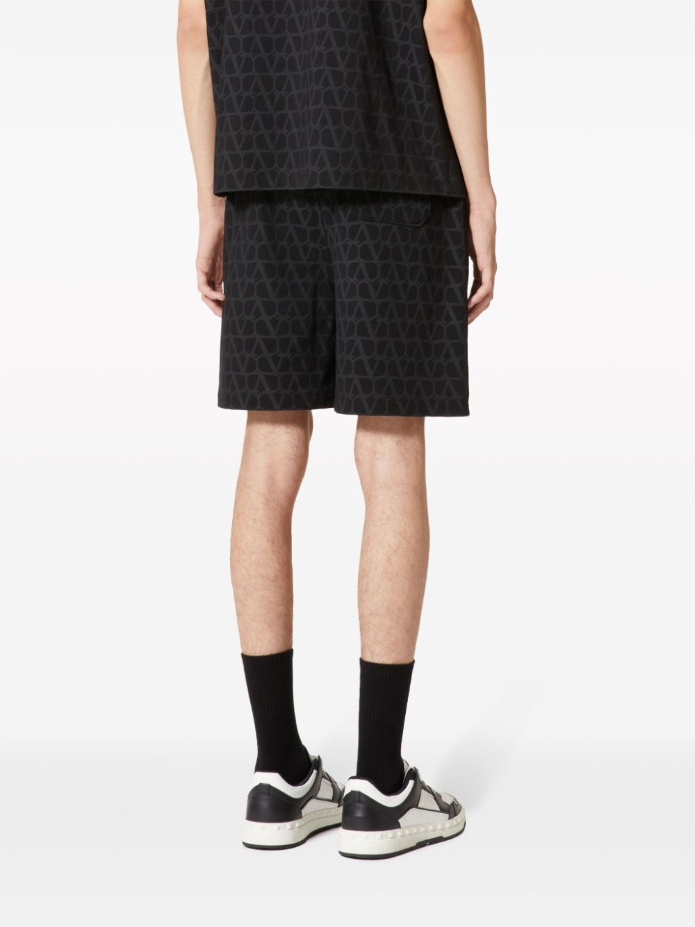 VALENTINO GARAVANI Fleece-Back Cotton Sweatshorts in Loose Fit