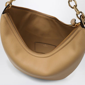 VALENTINO GARAVANI Medium Grained Leather Hobo Handbag