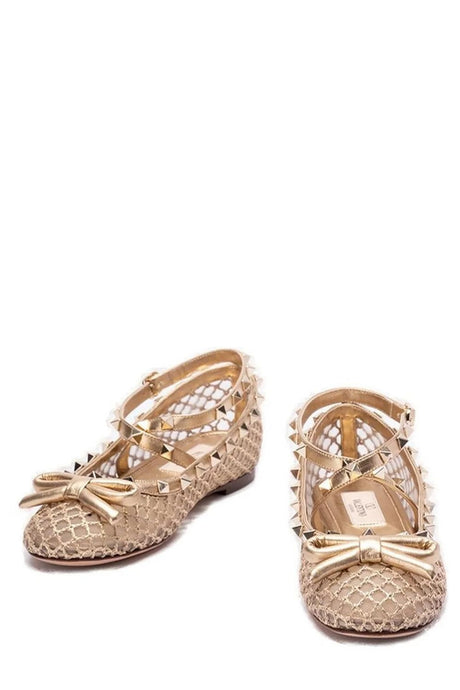 VALENTINO Rockstud Ballet Flat in Mesh - Women’s Size