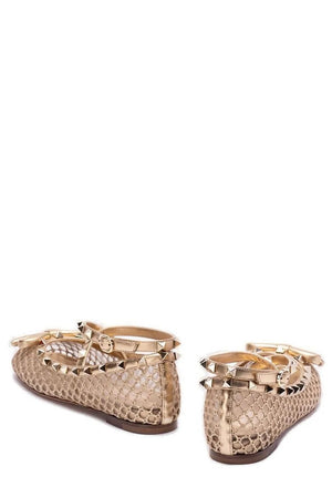 VALENTINO Rockstud Ballet Flat in Mesh - Women’s Size