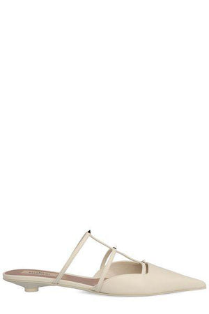 VALENTINO GARAVANI Smooth Leather Mini Stud Rockstud Wispy Flat for Women