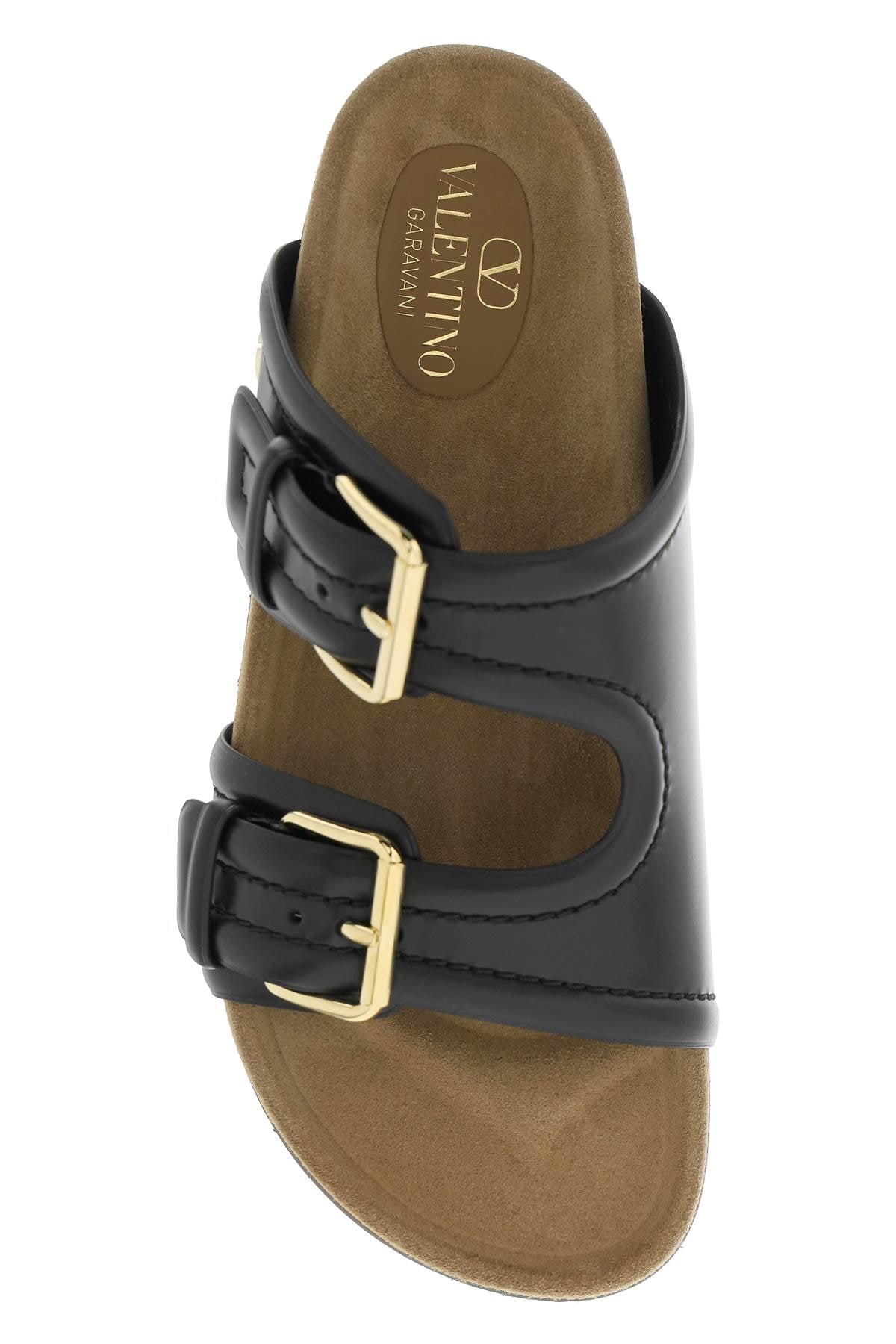 VALENTINO GARAVANI Elegant Adjustable Leather Slide Sandals