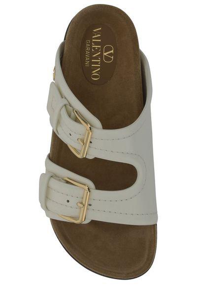 VALENTINO GARAVANI Elegant Adjustable Leather Slide Sandals