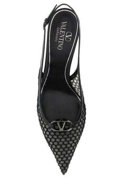 VALENTINO Elegant Vlogo Moon Slingback 60mm