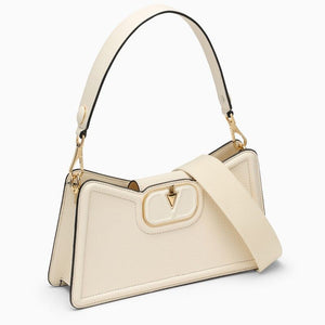 VALENTINO GARAVANI Tan-Colored Grained Calfskin Shoulder Handbag