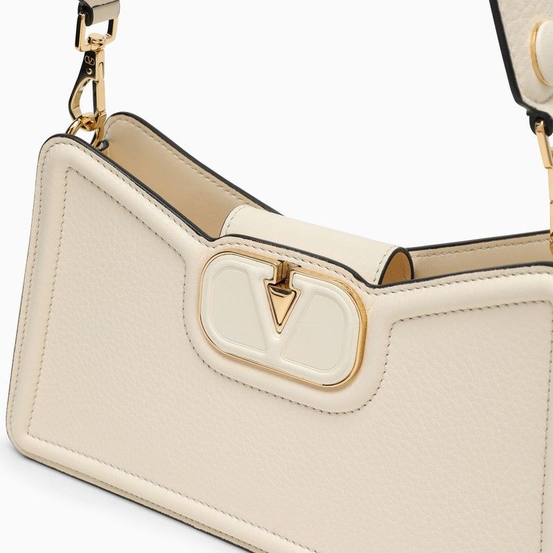 VALENTINO GARAVANI Tan-Colored Grained Calfskin Shoulder Handbag