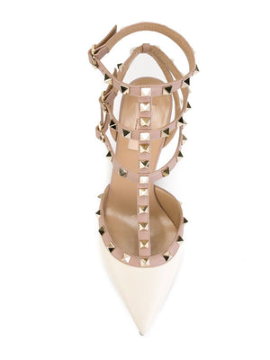 VALENTINO GARAVANI Leather Rockstud Mini Heels