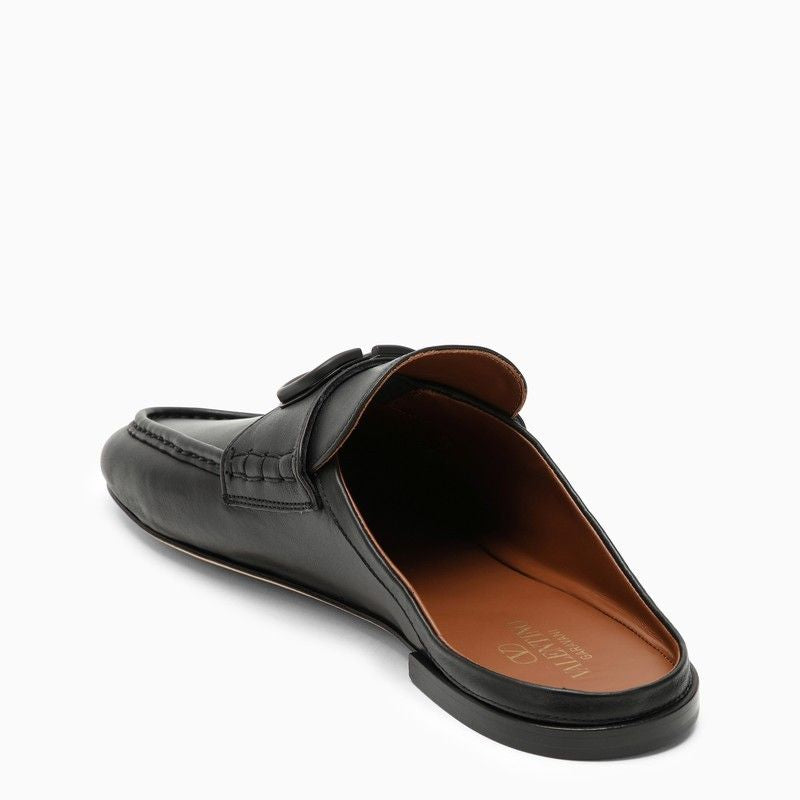 VALENTINO GARAVANI Signature V Logo Leather Slip-On Shoes for Men