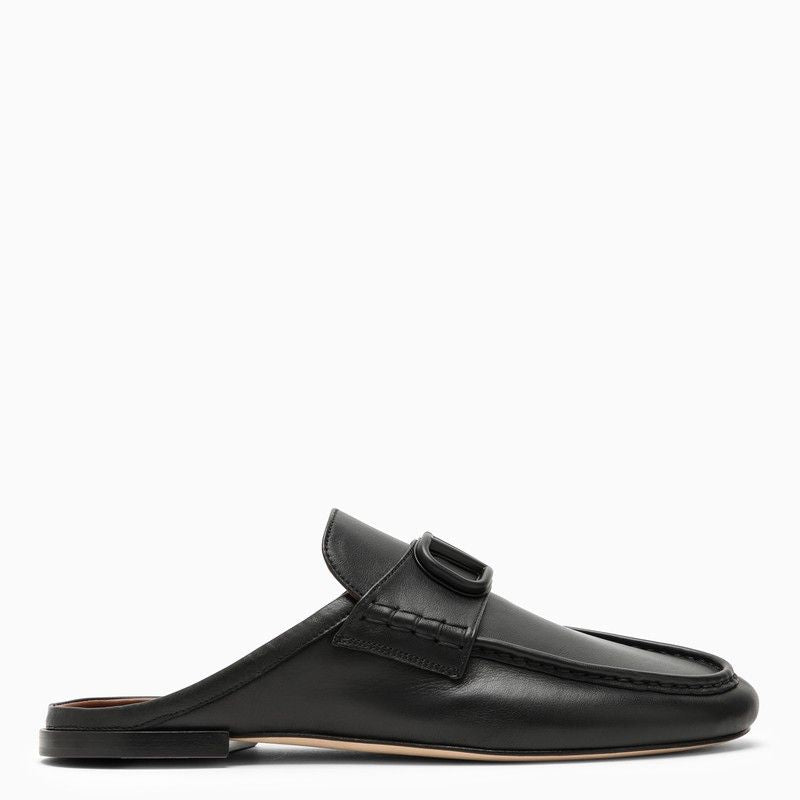 VALENTINO GARAVANI Signature V Logo Leather Slip-On Shoes for Men