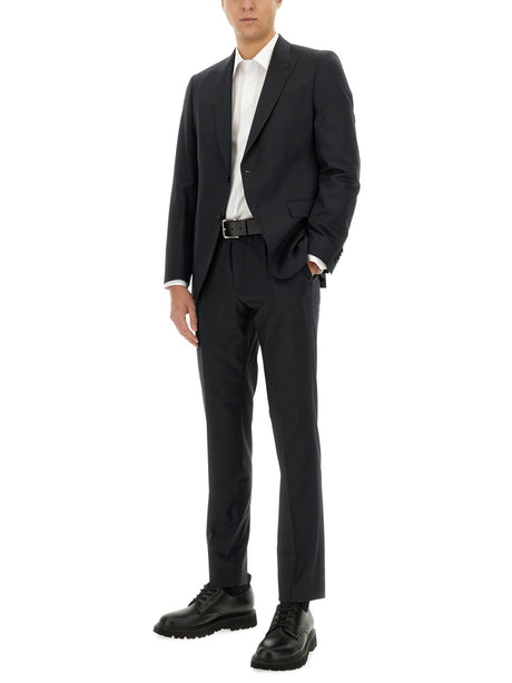 BOSS Slim Fit Wool Blend Suit with Micro Pattern - Size 48