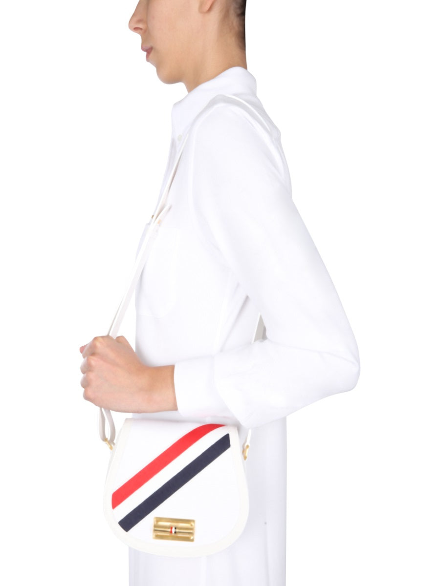 THOM BROWNE Adjustable Canvas Saddle Shoulder Handbag