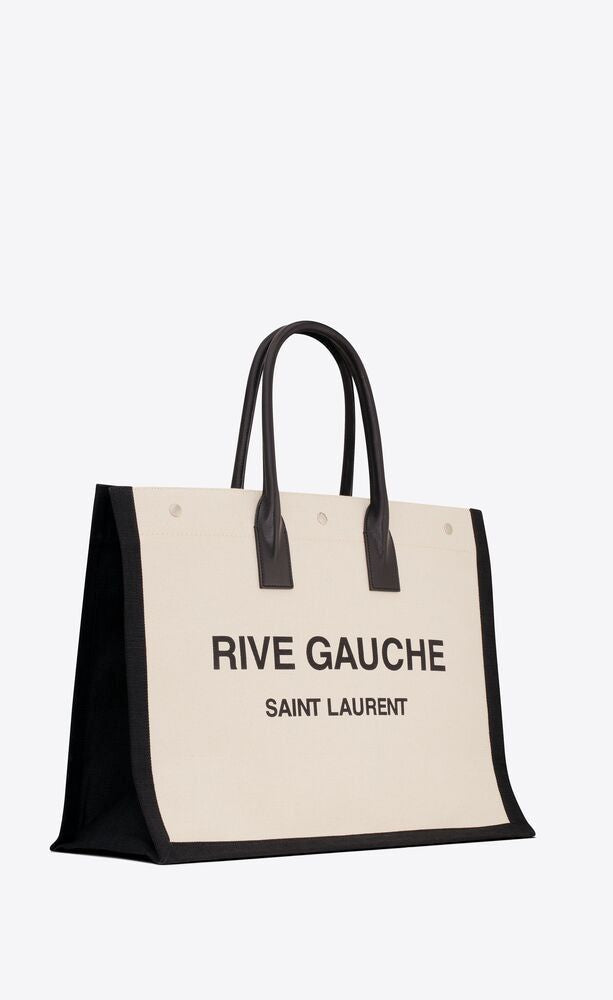 SAINT LAURENT Rive Gauche Print Mini Tote Handbag